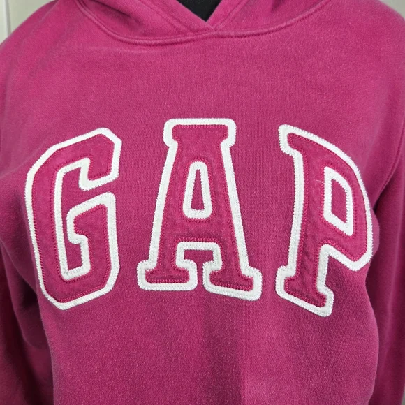GAP Women's Pullover Hoodie In Vibrant Pink Med - Picture 4 of 5